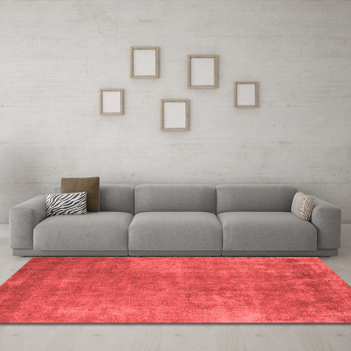 Industrial Red Washable Rugs
