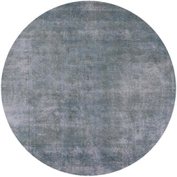 Round Machine Washable Industrial Modern Silver Gray Rug, wshurb1868