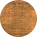 Round Oriental Orange Industrial Rug, urb1868org