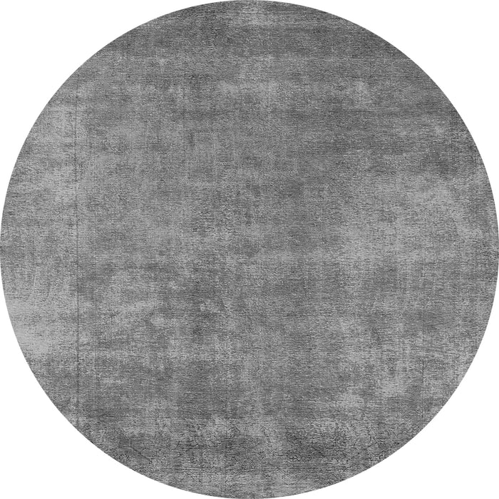 Round Oriental Gray Industrial Rug, urb1868gry