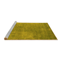 Sideview of Machine Washable Oriental Yellow Industrial Rug, wshurb1868yw