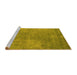 Sideview of Machine Washable Oriental Yellow Industrial Rug, wshurb1868yw