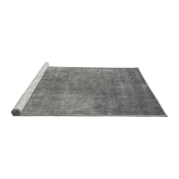 Sideview of Machine Washable Oriental Gray Industrial Rug, wshurb1868gry
