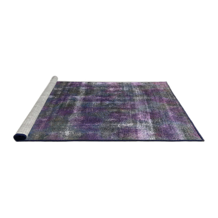 Sideview of Machine Washable Industrial Modern Purple Haze Purple Rug, wshurb1869