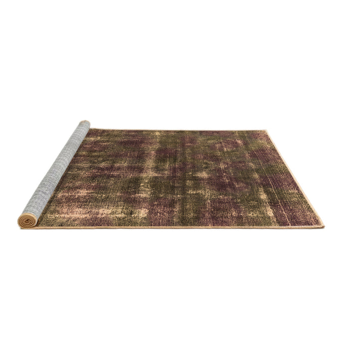 Sideview of Machine Washable Oriental Brown Industrial Rug, wshurb1869brn