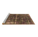 Sideview of Machine Washable Oriental Brown Industrial Rug, wshurb1869brn