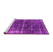 Sideview of Machine Washable Oriental Pink Industrial Rug, wshurb1869pnk