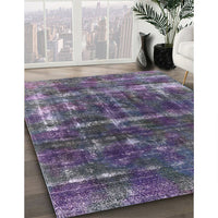 Mid-Century Modern Purple Oriental Rug, urb1869