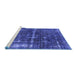 Sideview of Machine Washable Oriental Blue Industrial Rug, wshurb1869blu