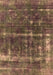 Machine Washable Oriental Brown Industrial Rug, wshurb1869brn