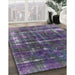 Machine Washable Industrial Modern Purple Haze Purple Rug in a Family Room, wshurb1869