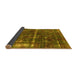 Sideview of Oriental Yellow Industrial Rug, urb1869yw