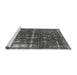 Sideview of Machine Washable Oriental Gray Industrial Rug, wshurb1869gry