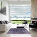 Square Machine Washable Industrial Modern Purple Haze Purple Rug in a Living Room, wshurb1869