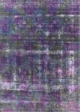 Mid-Century Modern Purple Oriental Rug, urb1869