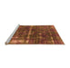 Sideview of Machine Washable Oriental Orange Industrial Area Rugs, wshurb1869org
