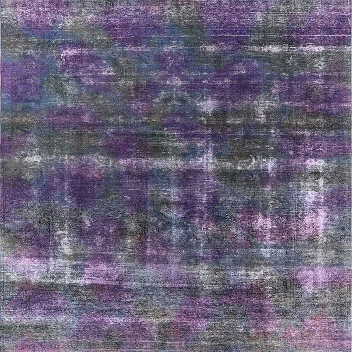 Square Machine Washable Industrial Modern Purple Haze Purple Rug, wshurb1869