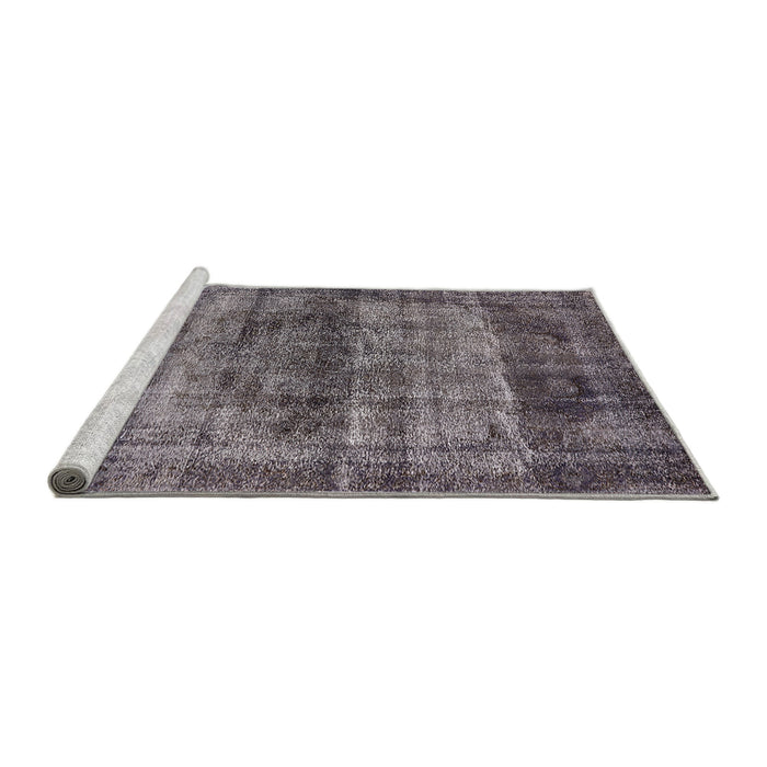 Sideview of Machine Washable Industrial Modern Purple Rug, wshurb1870