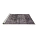 Sideview of Machine Washable Industrial Modern Purple Rug, wshurb1870