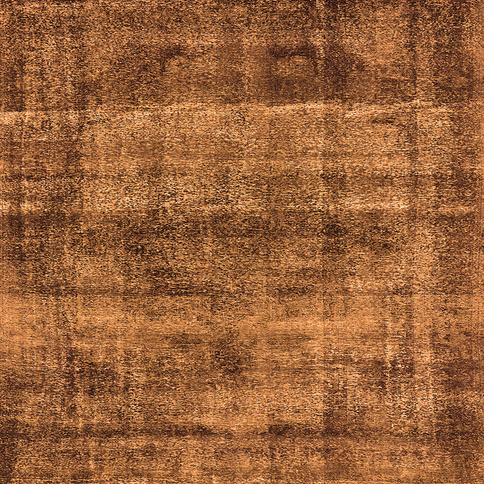 Square Machine Washable Oriental Orange Industrial Area Rugs, wshurb1870org