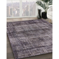 Mid-Century Modern Purple Oriental Rug, urb1870