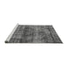 Sideview of Machine Washable Oriental Gray Industrial Rug, wshurb1870gry