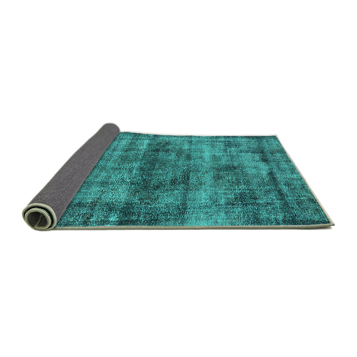 Sideview of Oriental Turquoise Industrial Rug, urb1870turq