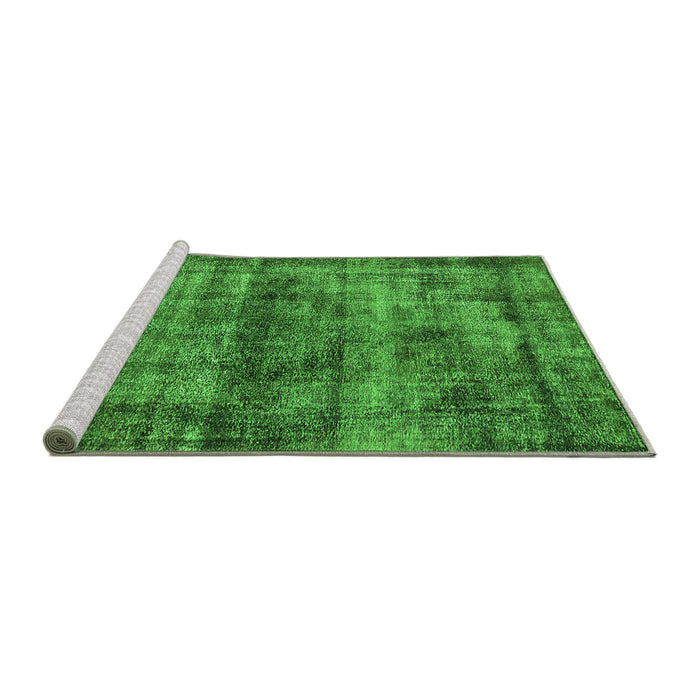 Sideview of Machine Washable Oriental Green Industrial Area Rugs, wshurb1870grn