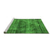 Sideview of Machine Washable Oriental Green Industrial Area Rugs, wshurb1870grn