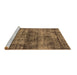 Sideview of Machine Washable Oriental Brown Industrial Rug, wshurb1870brn