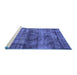 Sideview of Machine Washable Oriental Blue Industrial Rug, wshurb1870blu