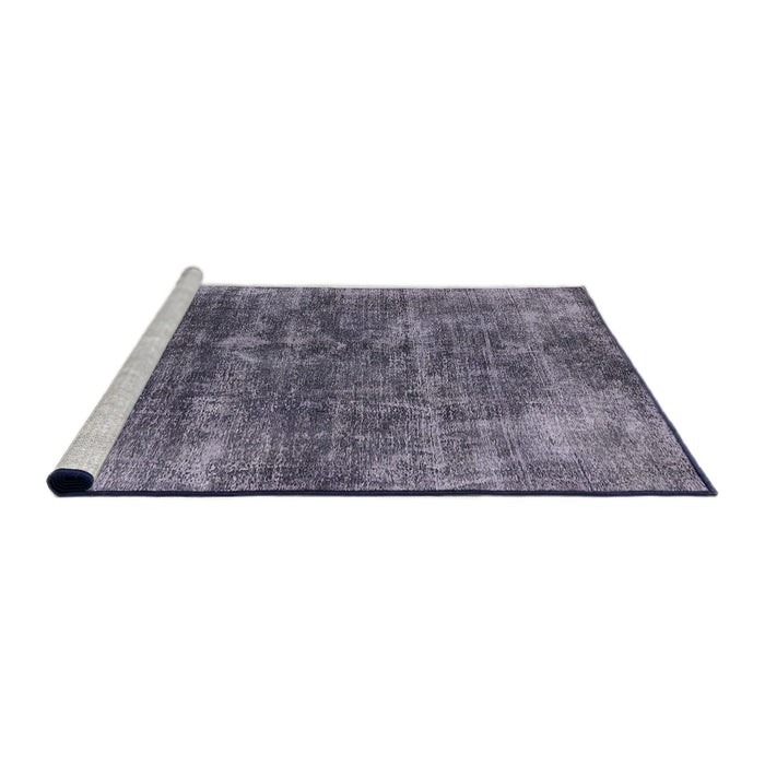 Sideview of Machine Washable Industrial Modern Purple Navy Blue Rug, wshurb1871