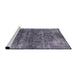 Sideview of Machine Washable Industrial Modern Purple Navy Blue Rug, wshurb1871