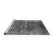 Sideview of Machine Washable Oriental Gray Industrial Rug, wshurb1871gry