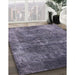 Mid-Century Modern Purple Navy Blue Oriental Rug in Family Room, urb1871