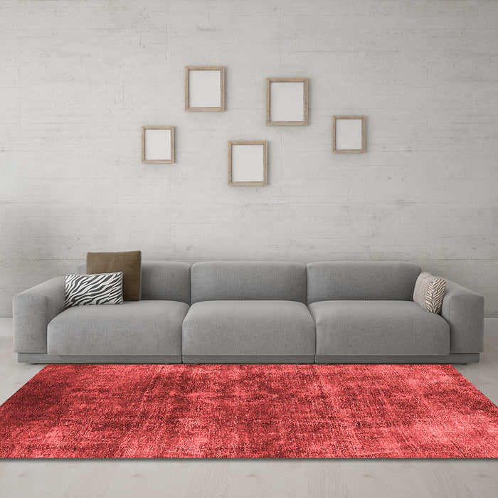 Industrial Red Washable Rugs