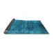 Sideview of Oriental Light Blue Industrial Rug, urb1871lblu