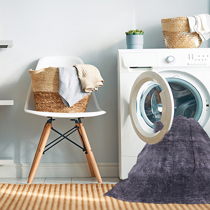 Machine Washable Industrial Modern Purple Navy Blue Rug in a Washing Machine, wshurb1871