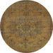 Round Oriental Light Blue Industrial Rug, urb1872lblu