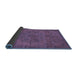 Sideview of Oriental Blue Industrial Rug, urb1872blu