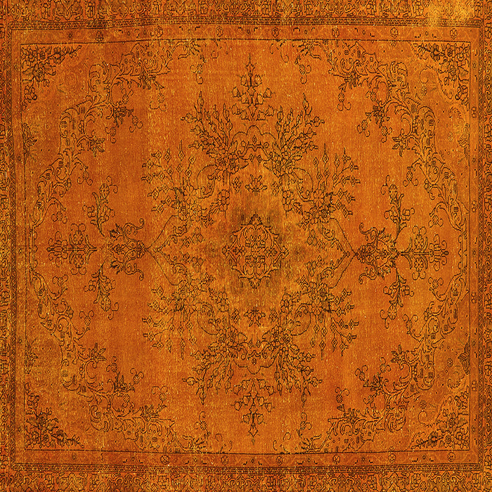 Square Oriental Yellow Industrial Rug, urb1872yw