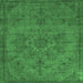 Square Oriental Emerald Green Industrial Rug, urb1872emgrn