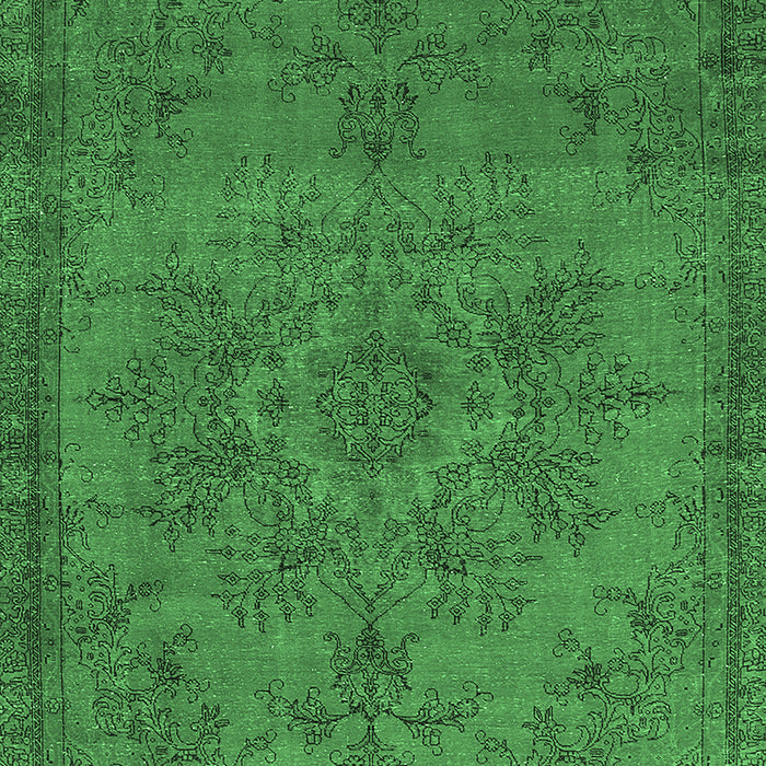 Machine Washable Oriental Emerald Green Industrial Area Rugs, wshurb1872emgrn