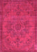 Machine Washable Oriental Pink Industrial Rug, wshurb1872pnk