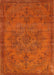 Mid-Century Modern Orange Red Orange Oriental Rug, urb1872