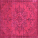 Square Oriental Pink Industrial Rug, urb1872pnk