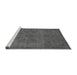 Sideview of Machine Washable Oriental Gray Industrial Rug, wshurb1872gry