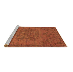 Sideview of Machine Washable Oriental Brown Industrial Rug, wshurb1872brn