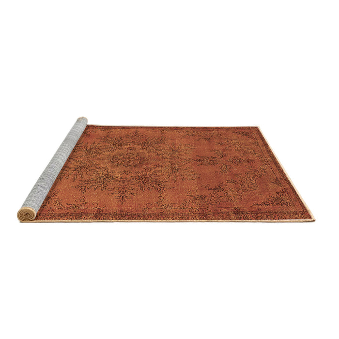 Sideview of Machine Washable Oriental Brown Industrial Rug, wshurb1872brn