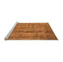 Sideview of Machine Washable Oriental Orange Industrial Area Rugs, wshurb1873org